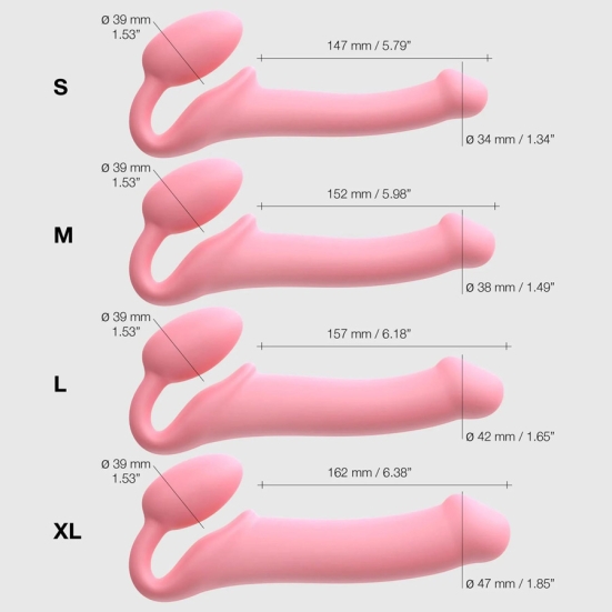 Страпон безремневой Strap-on-me Semi-Realistic